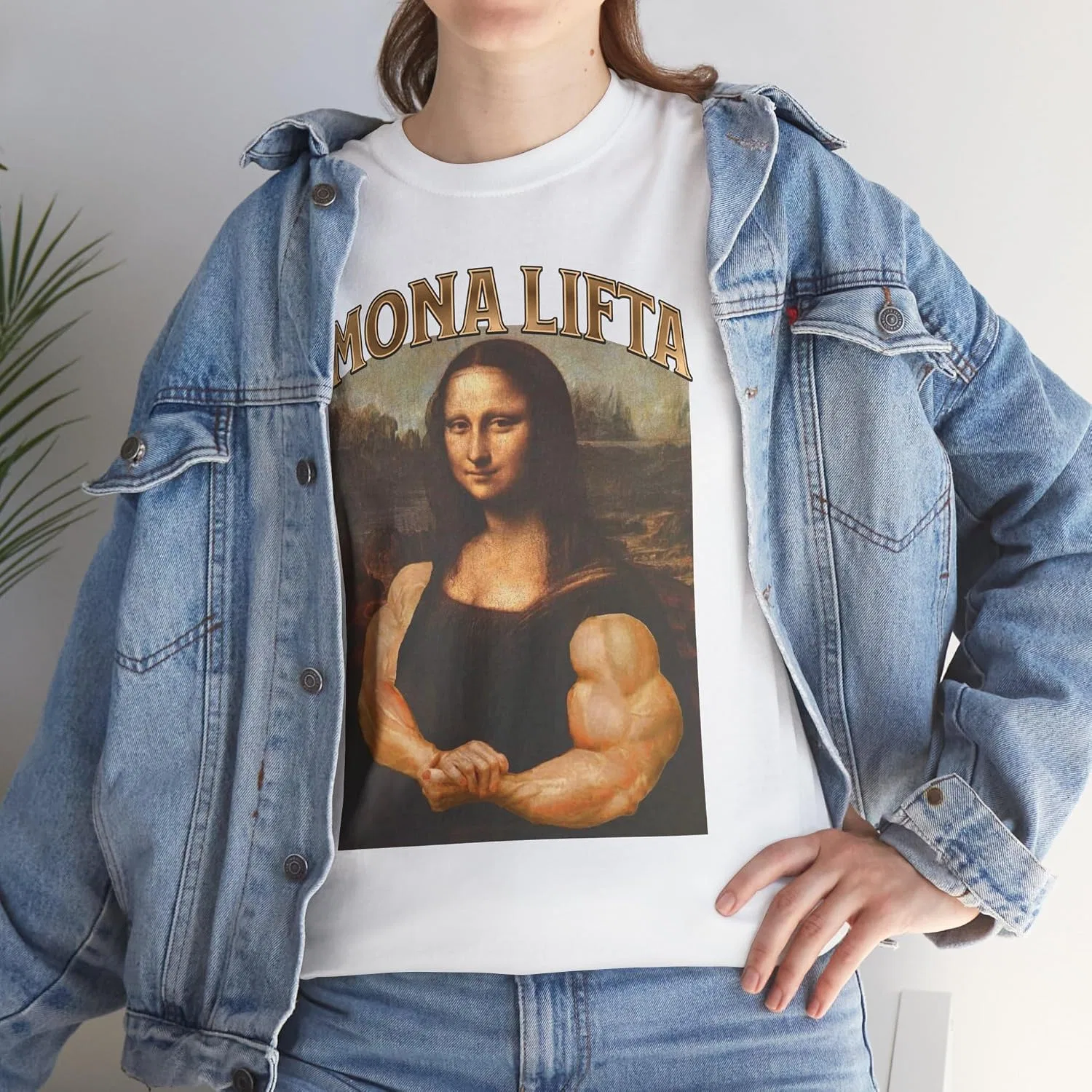 Футболка с принтом Mona Lifta Gildan 5000, White — фото 3