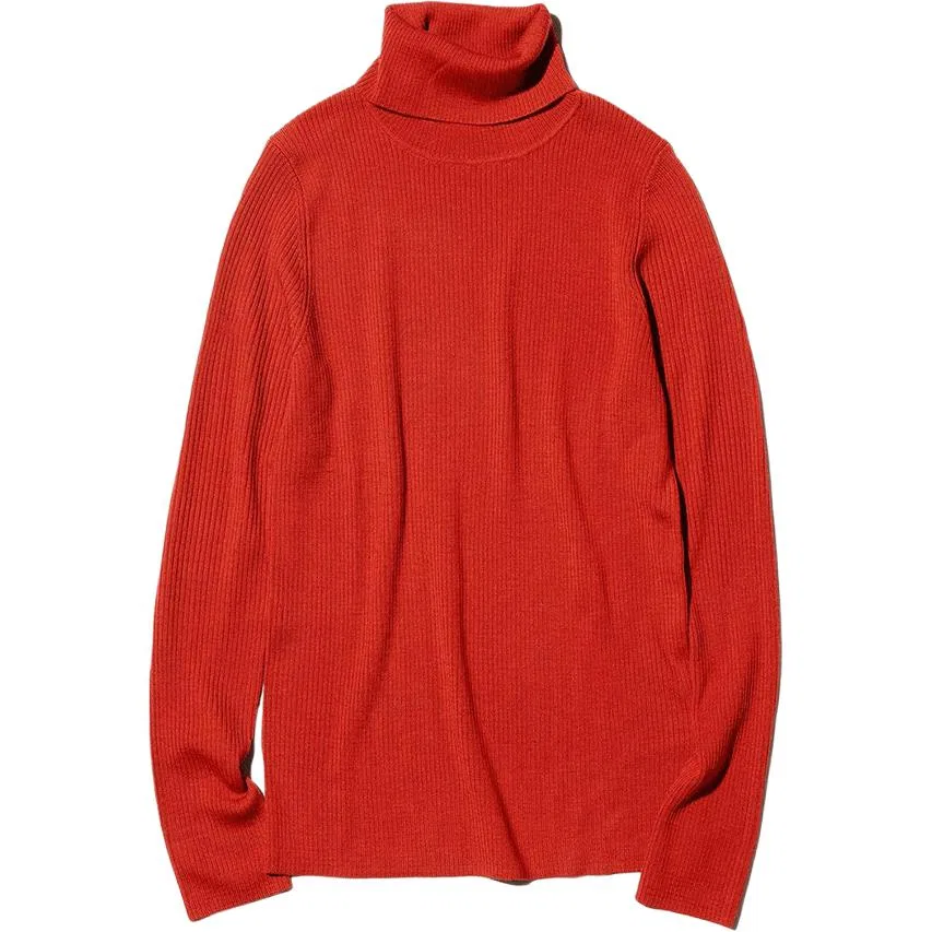 Женский свитер с высоким воротником UNIQLO, Agate Red
