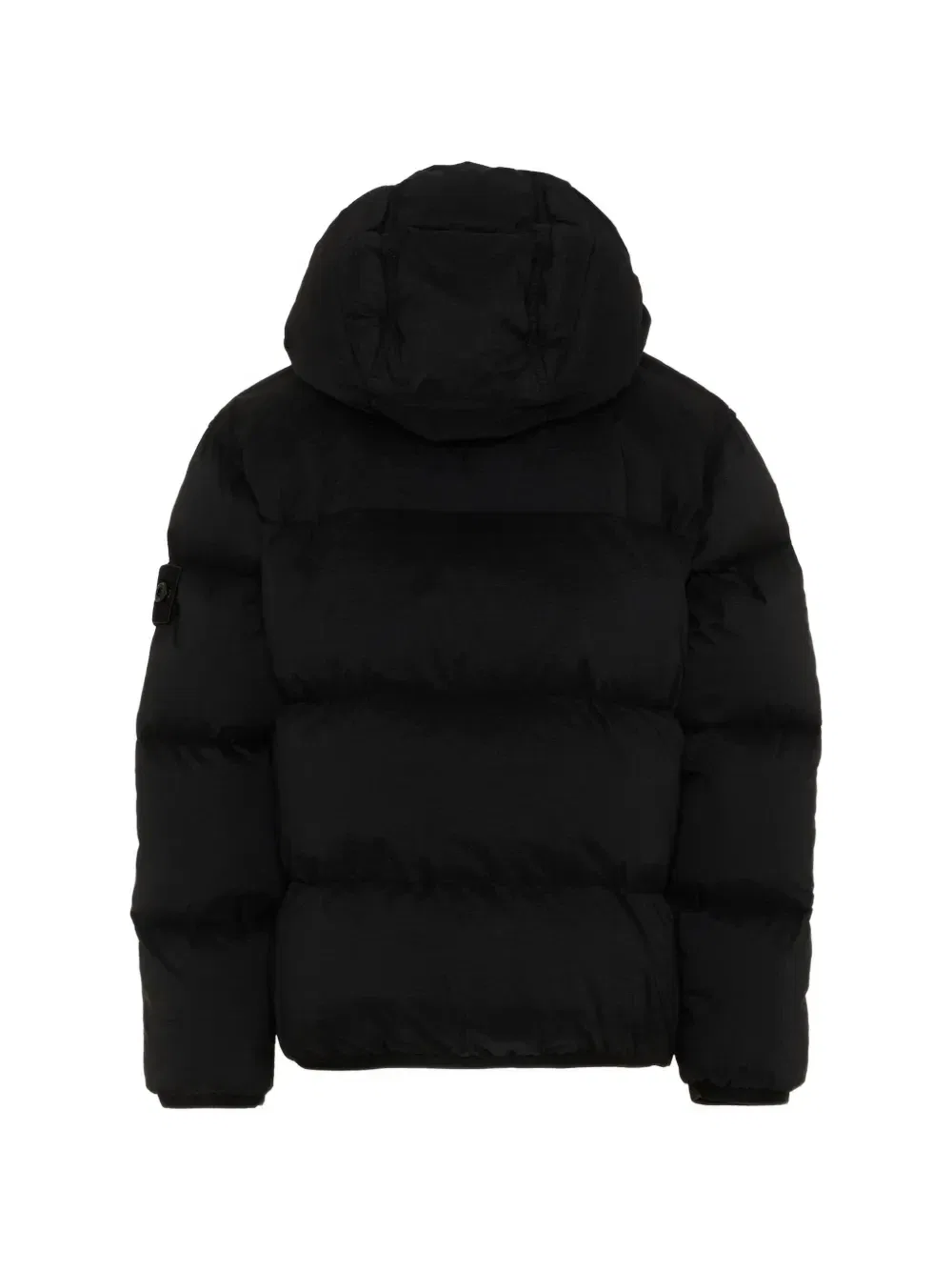 Утепленная куртка на молнии с капюшоном Stone Island Junior, черный — фото 2