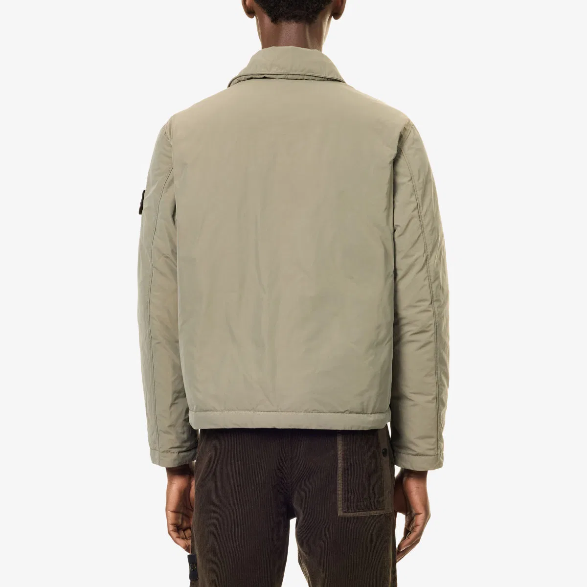 Стеганая куртка из микротвила Stone Island, зеленый — фото 4