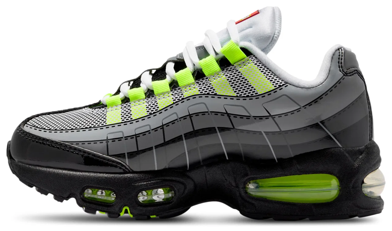 Кроссовки для мальчиков Air Max 95 Nike, цвет Black/Silver/Grey — фото 2