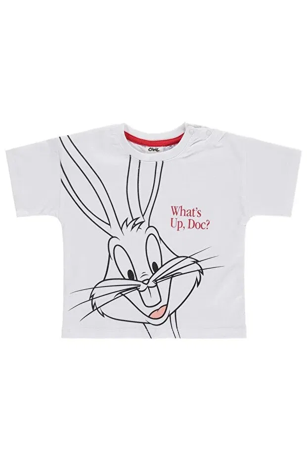 Детская футболка с принтом Bugs Bunny Civil Baby, Белый