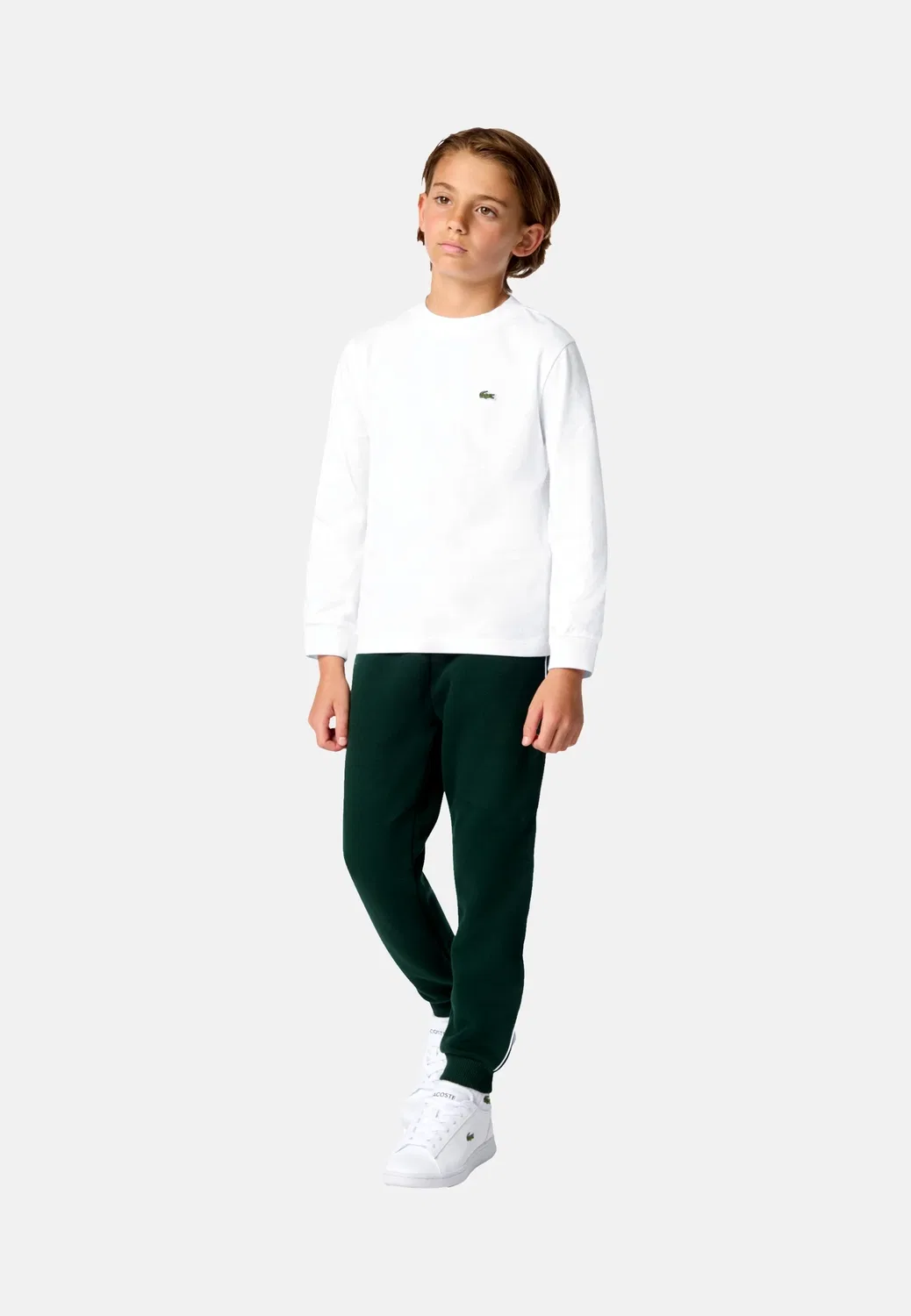 Лонгслив детский Icon Core Lacoste, белый
