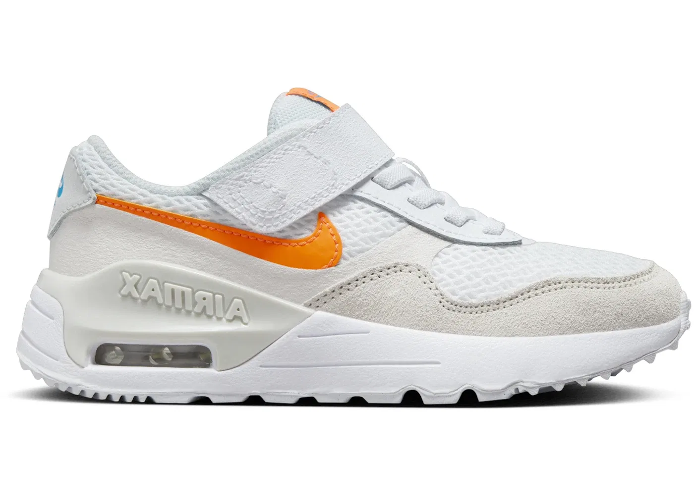 Детские кроссовки с длинным шнурком Nike Air Max SYSTM Nike, White Phantom Photon Dust Total Orange