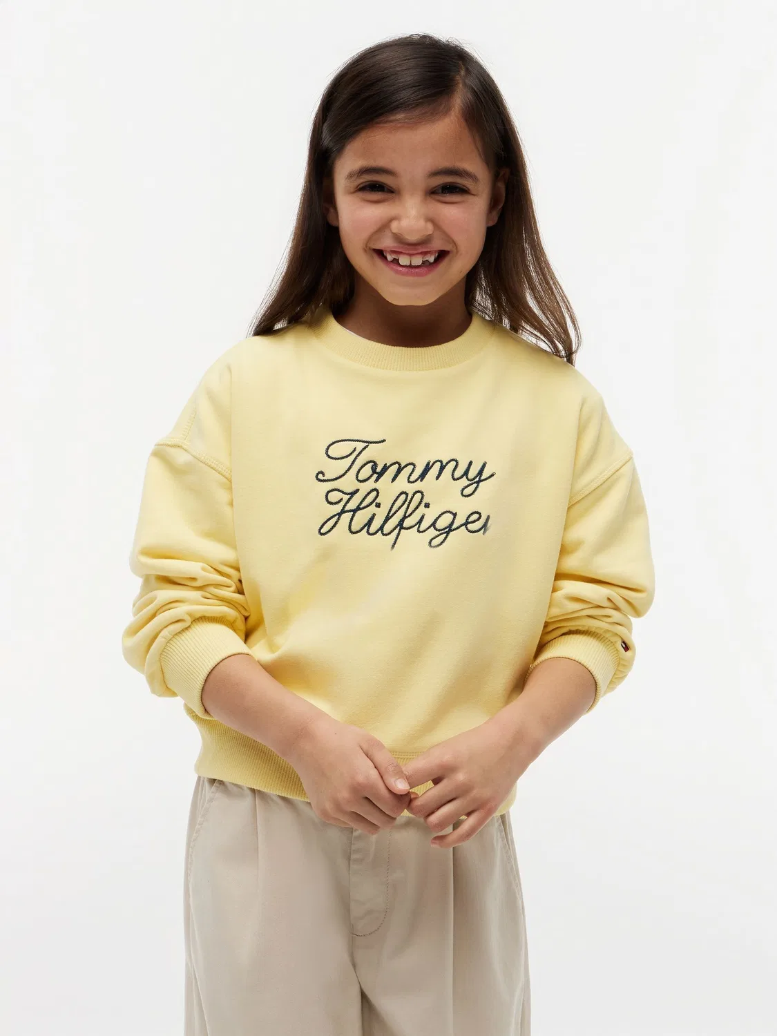 Свитшот с логотипом Relaxed Terry Tommy Hilfiger, желтый
