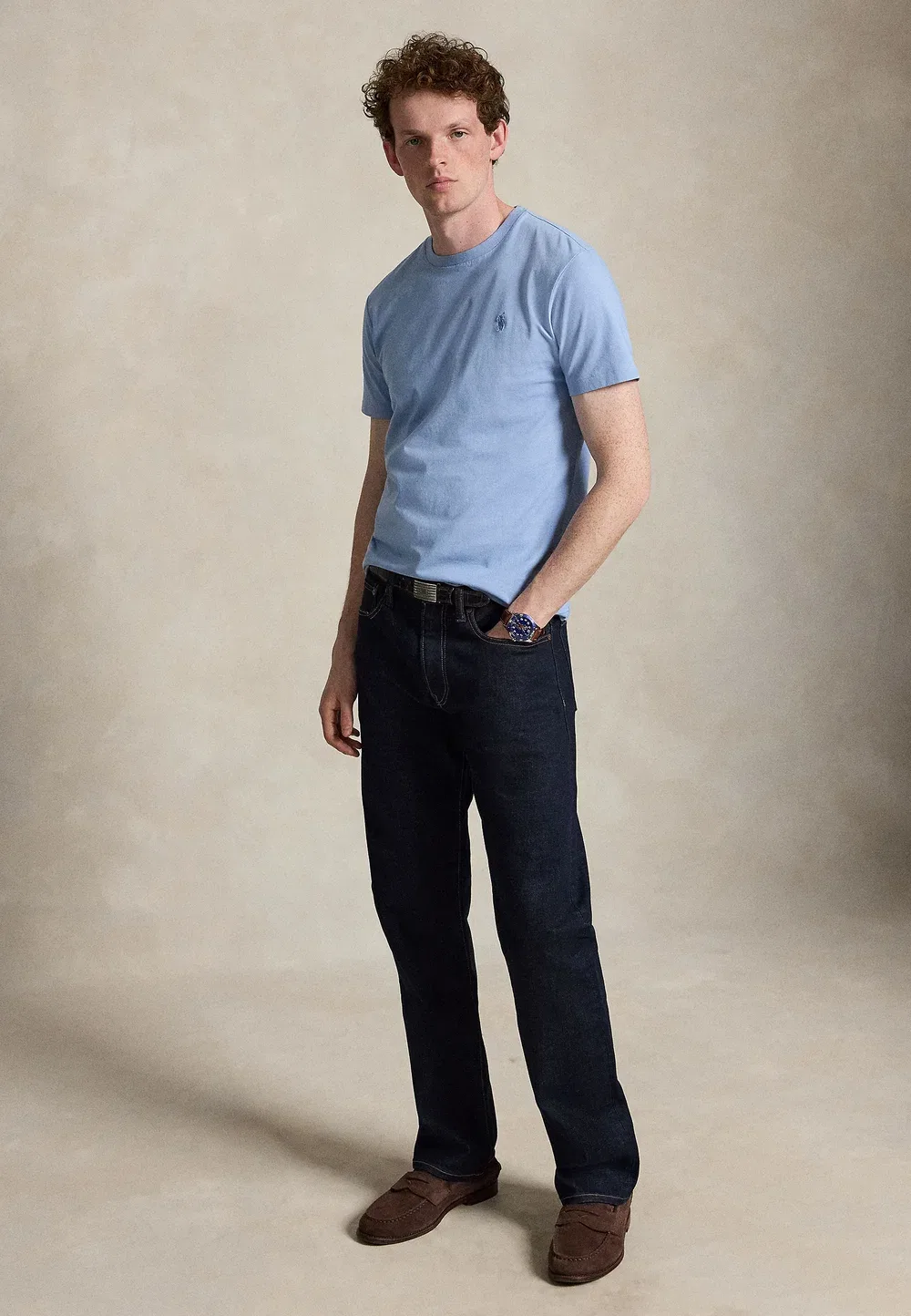 Футболка с коротким рукавом - базовая модель Polo Ralph Lauren, Chambray Blue/C7553 — фото 2