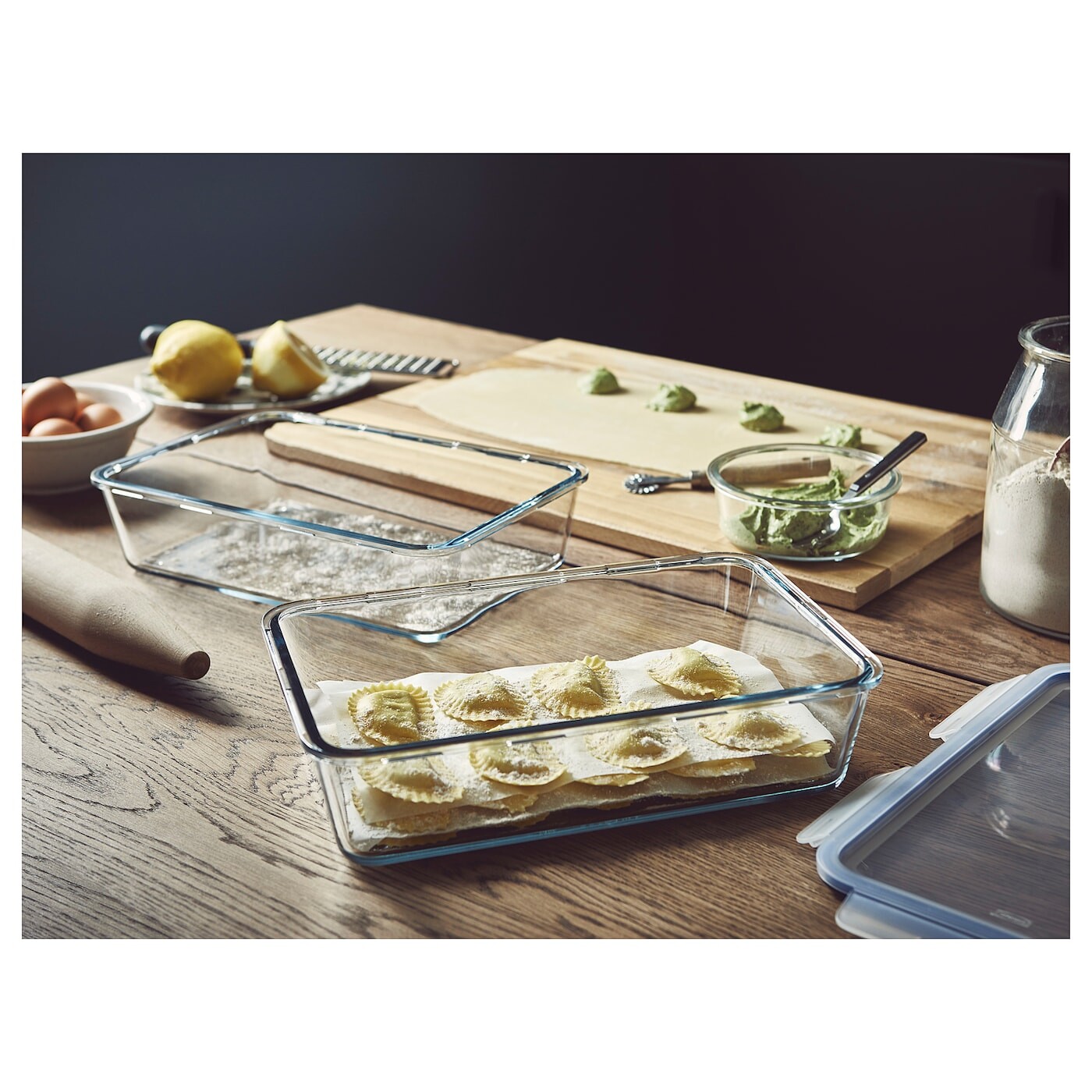 IKEA 365+ ИКЕА/365+ Контейнер для продуктов с крышкой, прямоугольн формы/стекло пластик, 3.1 л IKEA — фото 3