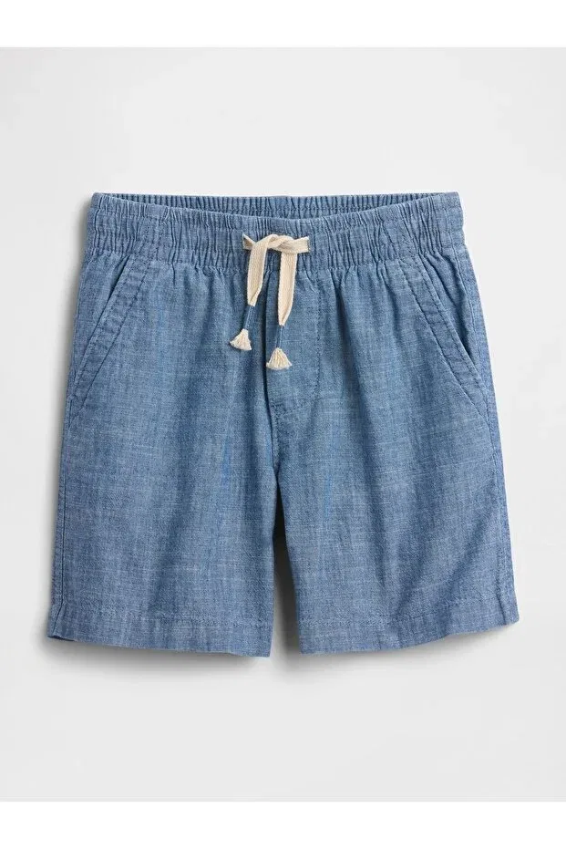 Детские шорты для мальчиков хлопковые с поясом Gap, Blue