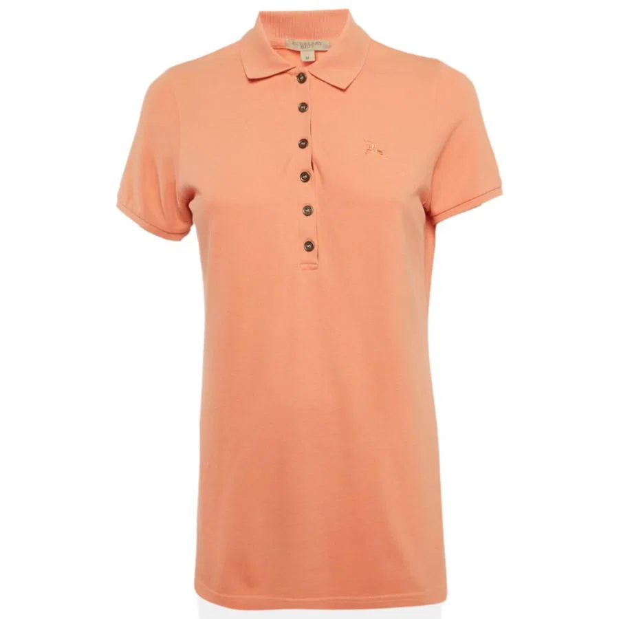 Женское поло с вышитым логотипом Burberry, Orange