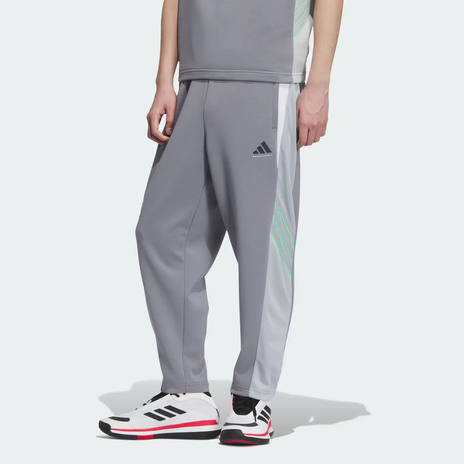 Баскетбольные FW25 PERFORMANCE повседневные брюки мужские Light Gray/Light Asphalt Gray Adidas, светло-серый/серый — фото 3