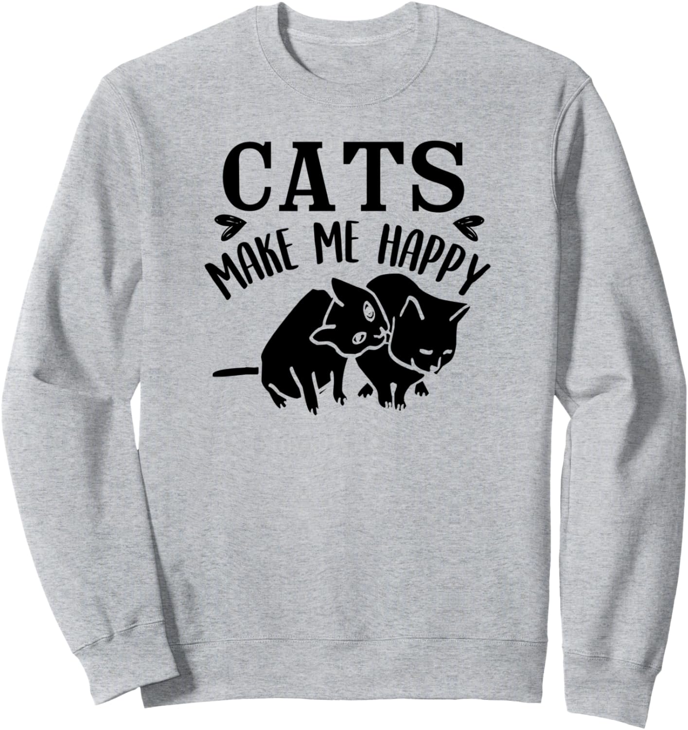 

Кошки делают меня счастливым - забавная толстовка для любителей кошек Cats Make Me Happy, серый