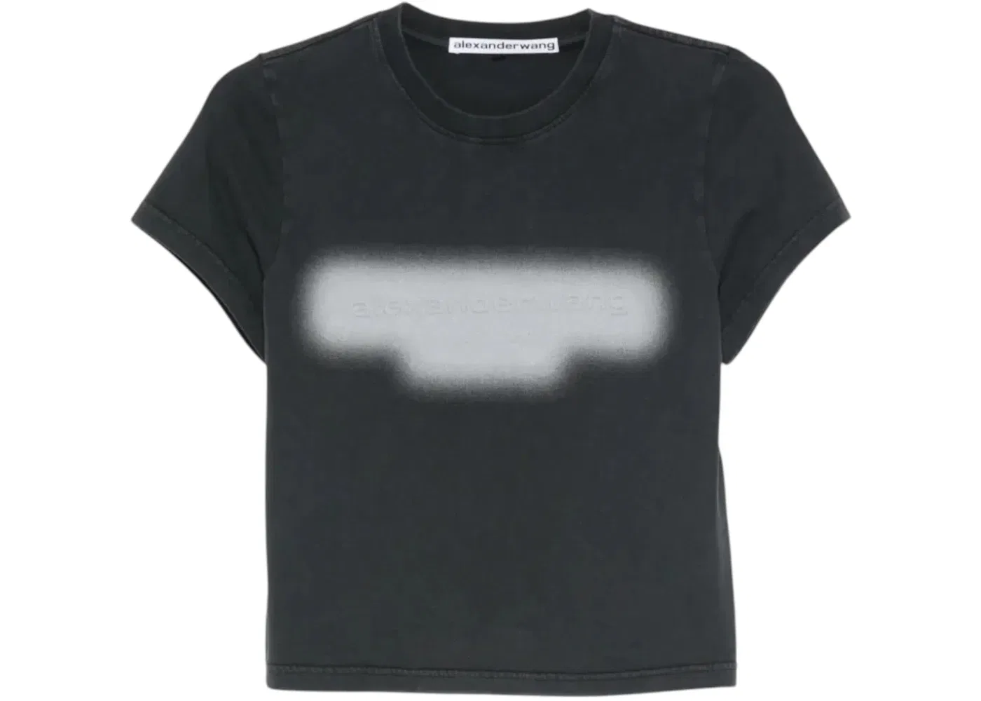 Женская футболка с принтом Alexander Wang Tee, Washed Black