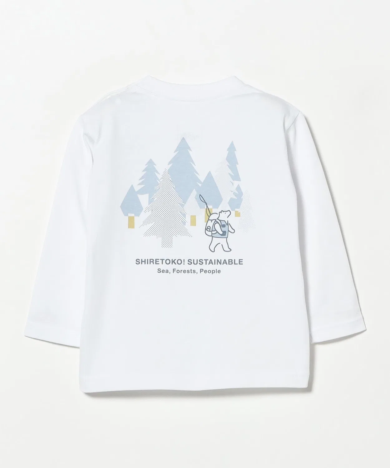 Детская футболка с длинным рукавомс принтом Shiretoko THE NORTH FACE, Белый