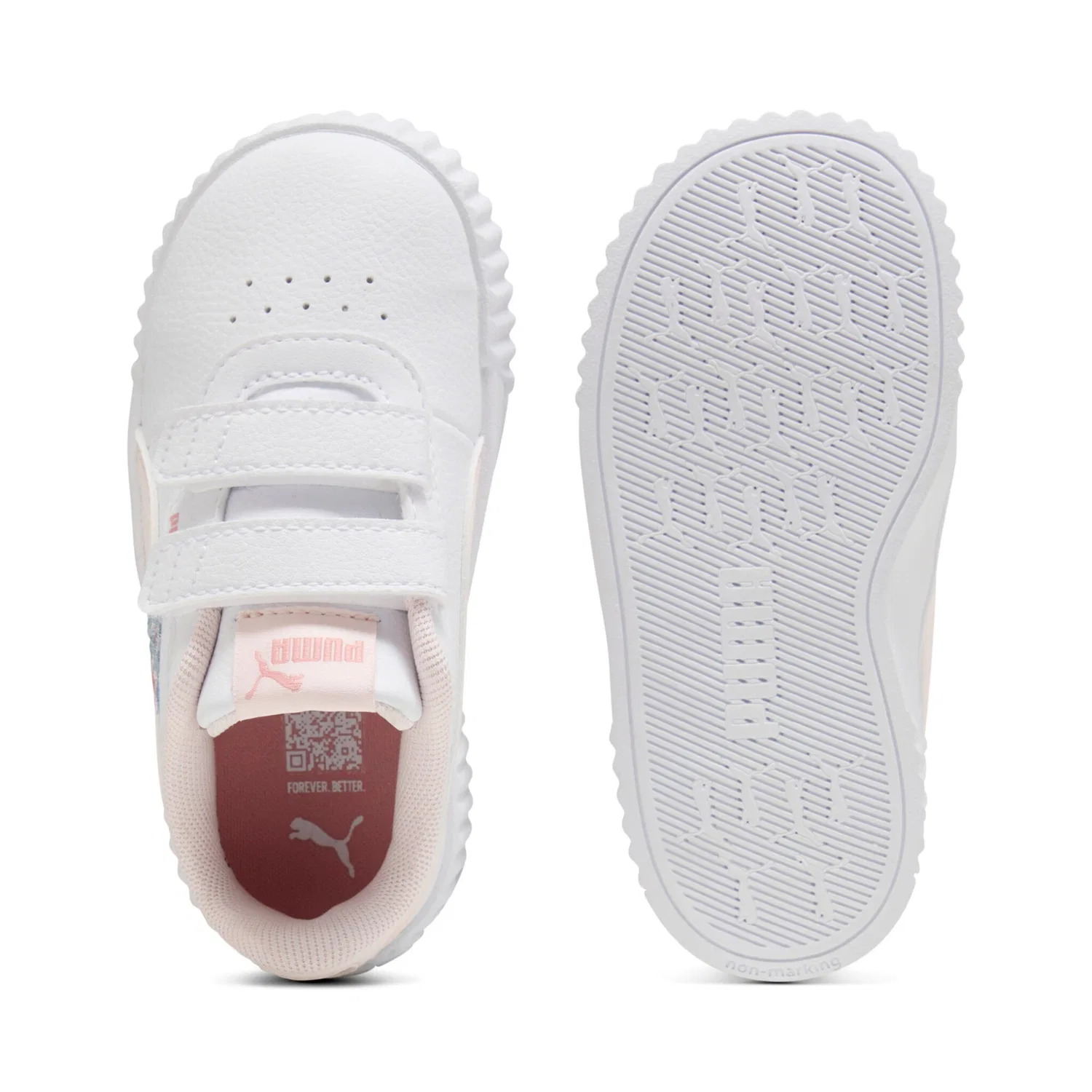 Детские кроссовки с цветочным принтом Carina 3.0 PUMA, White/Jasmine Flower/Seafoam — фото 4