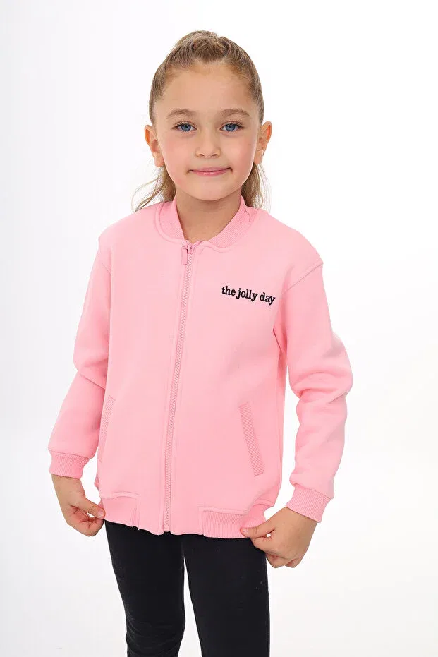 Детский кардиган для девочек с вышивкой Toontoy, Pink — фото 2