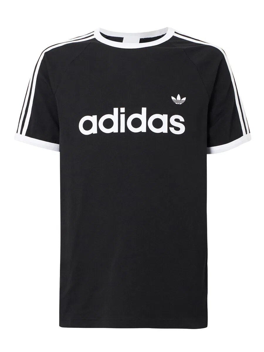 Футболка ADIDAS ORIGINALS 'Ringer' черного цвета