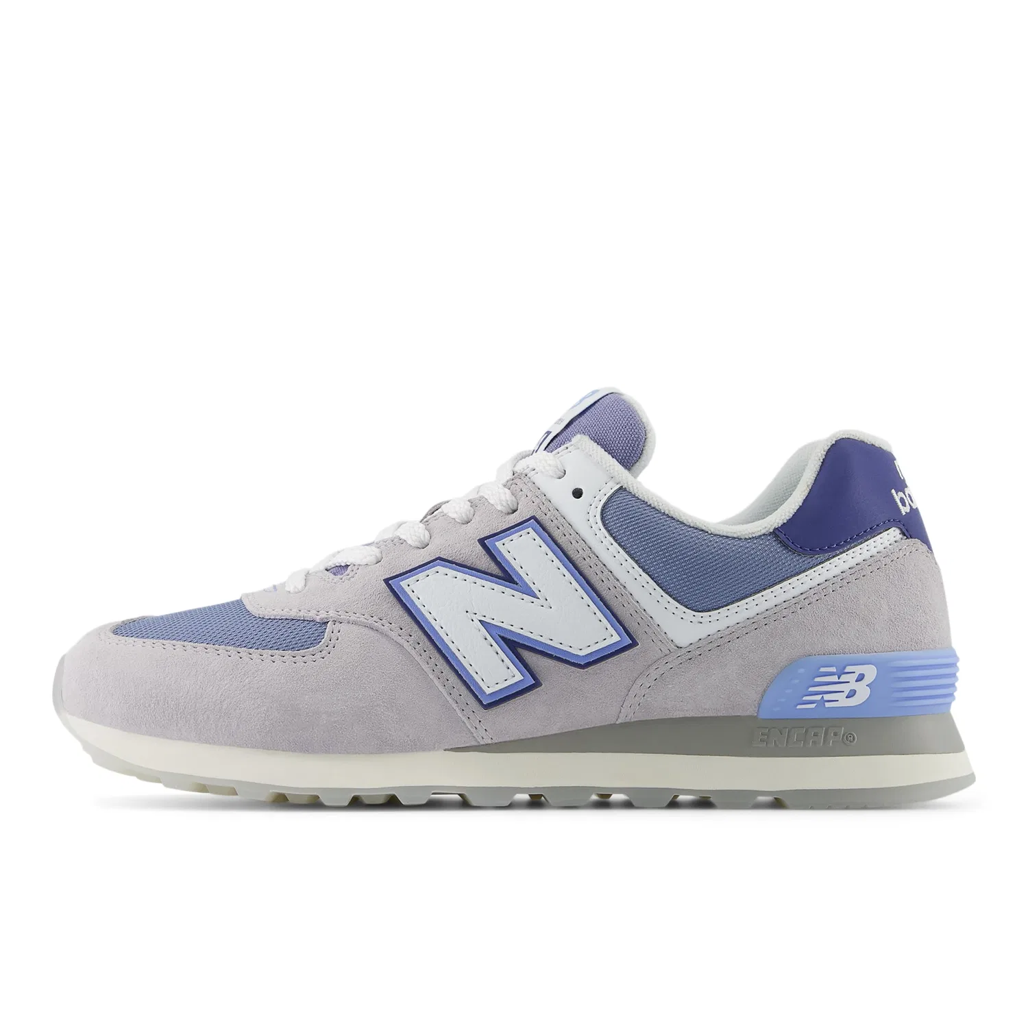 Детские кроссовки для мальчиков с замшевым верхом 574 V2 New Balance, Pearl Grey White Nb — фото 2