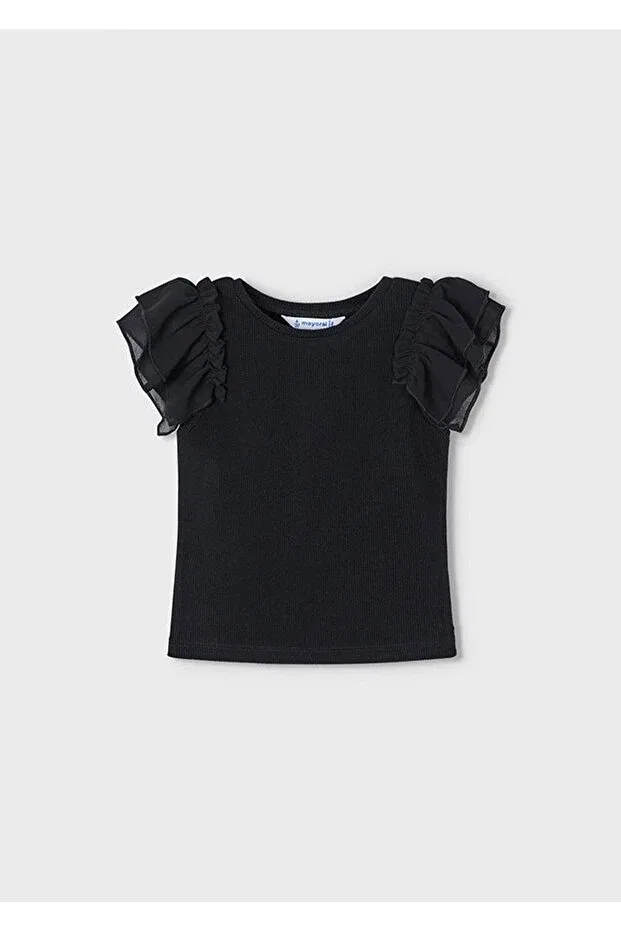 Детская футболка для девочек с коротким рукавом Mayoral, Black