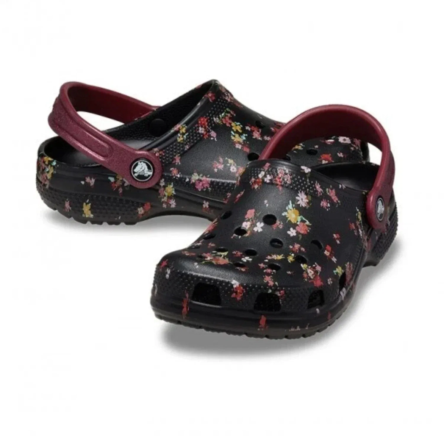 Детские кроксы Classic с графическим принтом Crocs, Black — фото 4