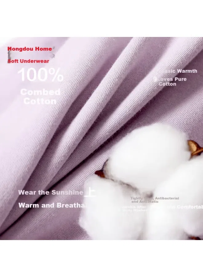 Комплект из хлопка с длинным рукавом Hodo Home, фиолетовый — фото 2