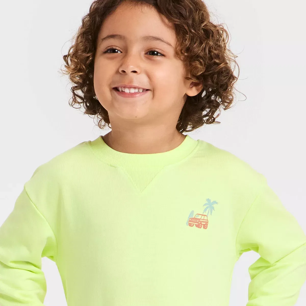 Детский свитшот с длинным рукавом INFANT/TODDLER BOY, Lemon Yellow — фото 2