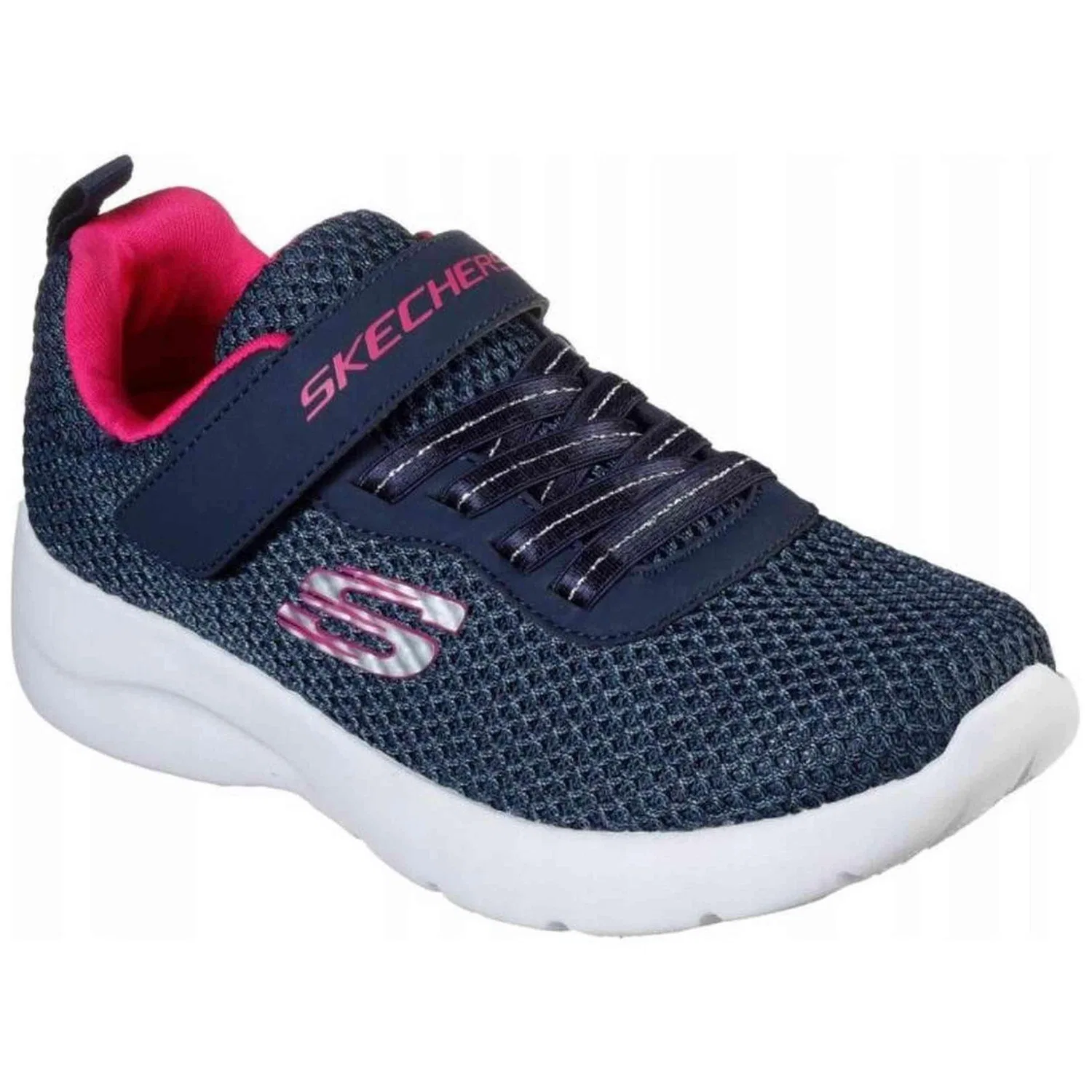 Детские кроссовки для девочек Skechers 81319L-NVHP, Blau — фото 2