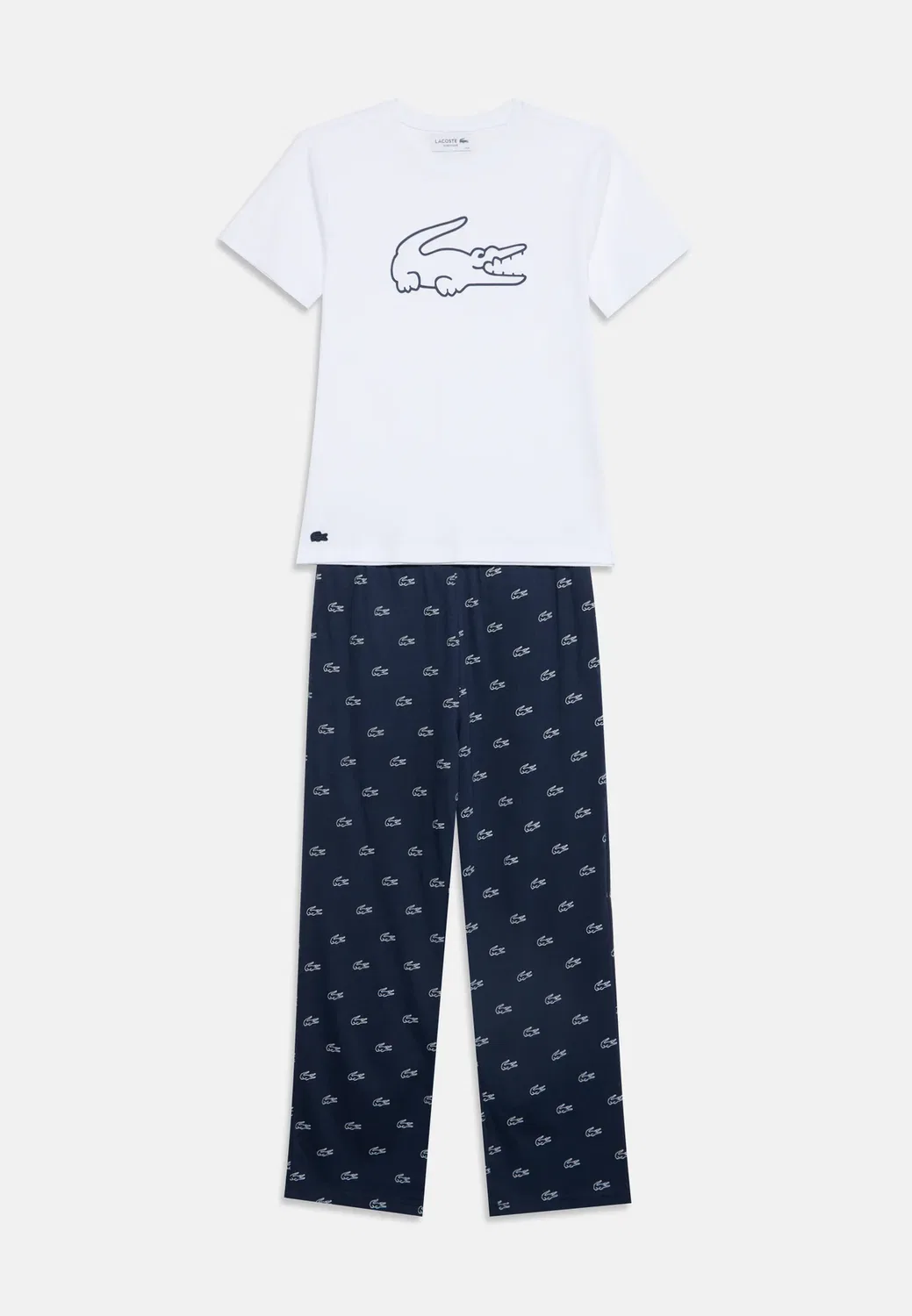Комплект пижамы-комбинезона унисекс с футболкой и штанами для сна Lacoste, Marine