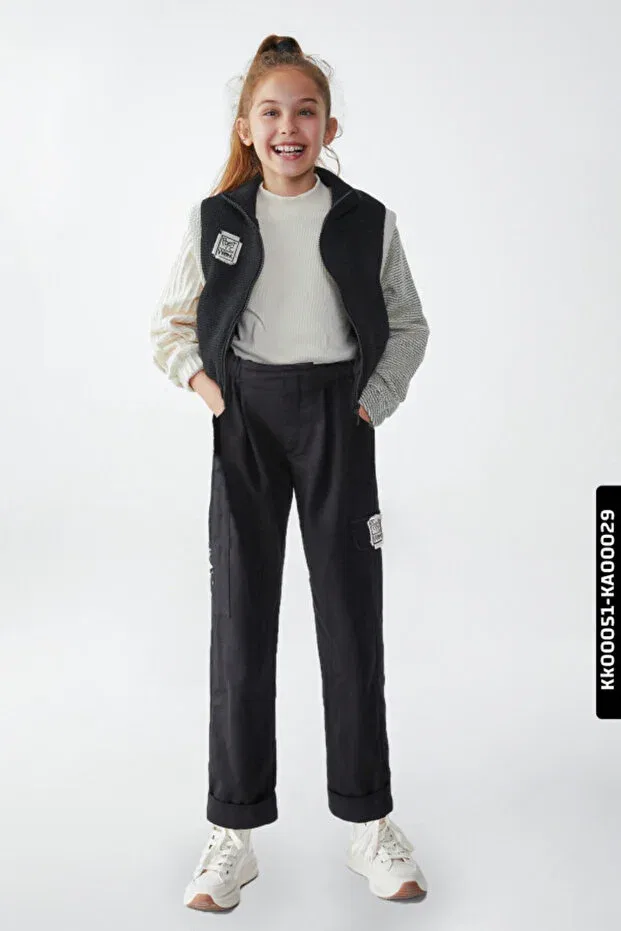 Детская куртка для девочек хлопковая Nk Kids, Black — фото 2