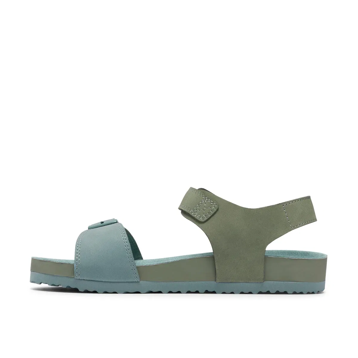Босоножки свободные комбинированные с ремешками Bali Free K Clarks, Green — фото 2