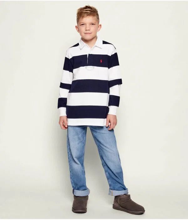 Детское поло Rugby Polo Ralph Lauren, Blu Marino — фото 2