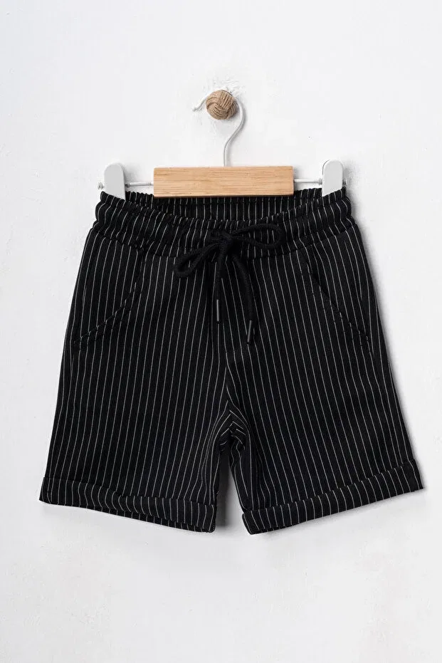 Детские шорты для мальчиков с принтом 2-предметный набор Basics Tinytrends, White — фото 2