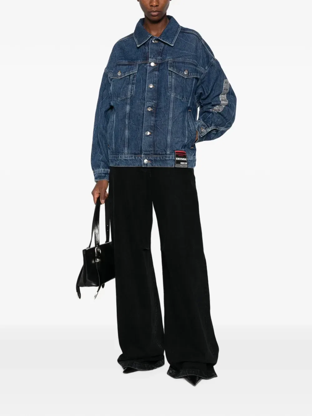 Джинсовая куртка с логотипом Hotfix Alexander Wang, синий — фото 2