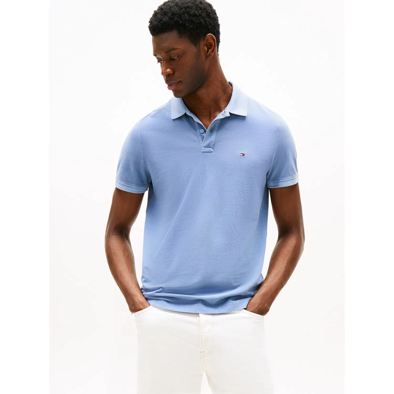 Мужское поло с легкой усадкой Tommy Hilfiger, Brisk Blue