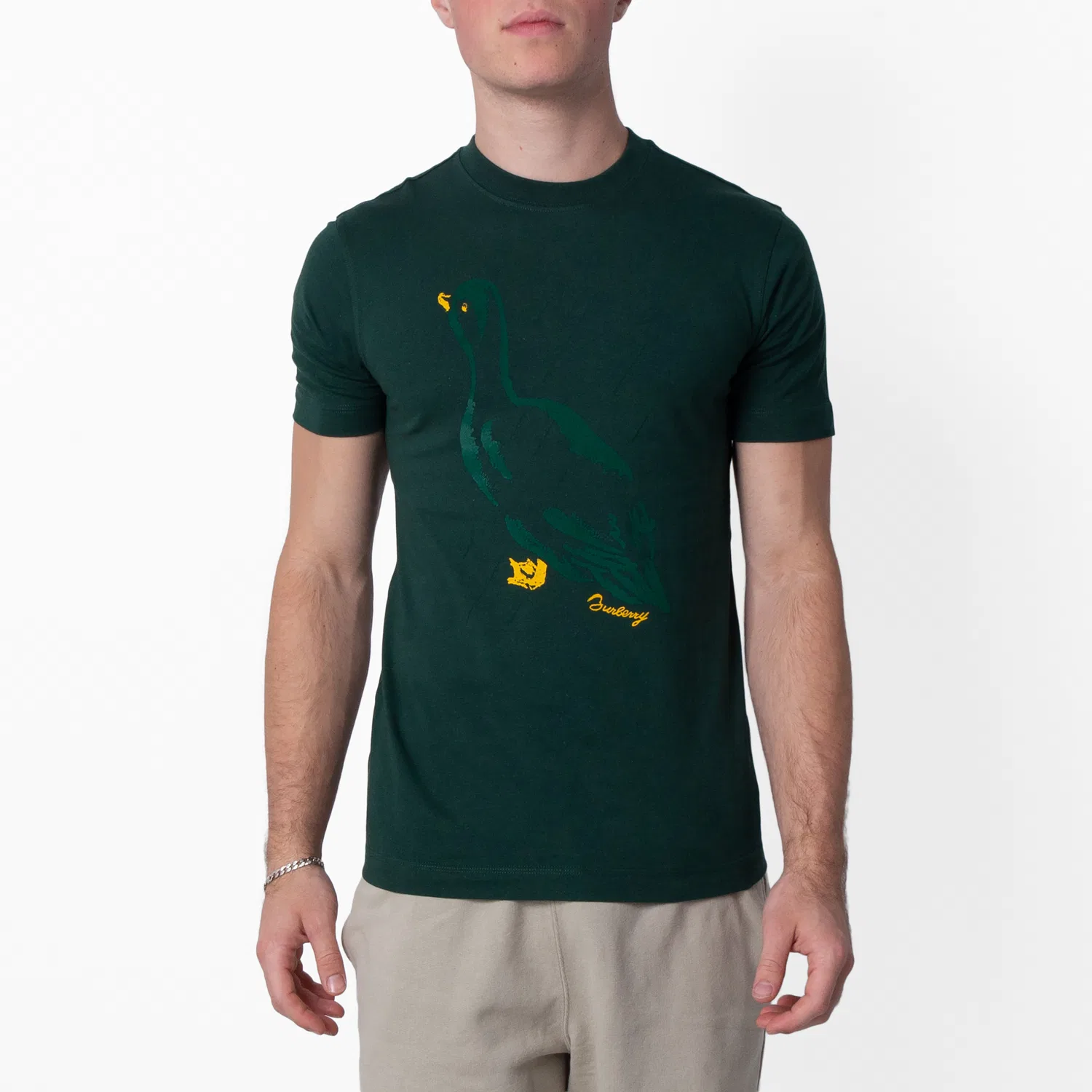 Футболка с принтом Duck Print Cotton Jersey T-Shirt Burberry, Ivy