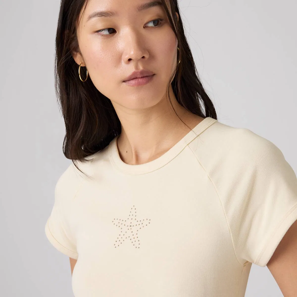 Футболка-Реглан Graphic Riley Levi's, Starfish Seedpearl - White — фото 2