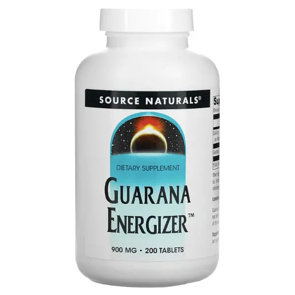 

Гуарана Guarana energizer, 900 мг, 200 таблеток, Source Naturals