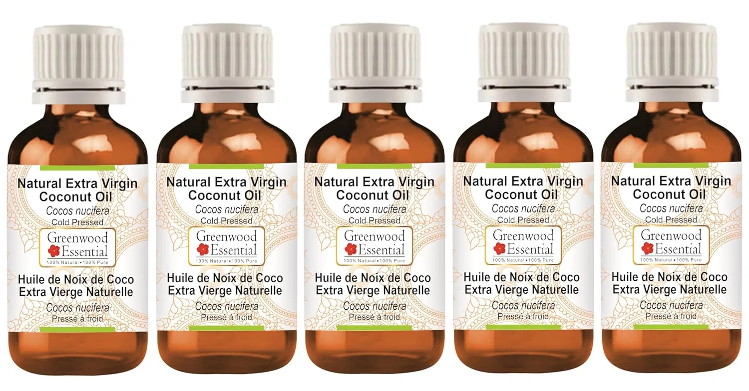 Масло для тела кокосовое, Greenwood Essential, набор 5 шт., 100 мл, Extra Virgin
