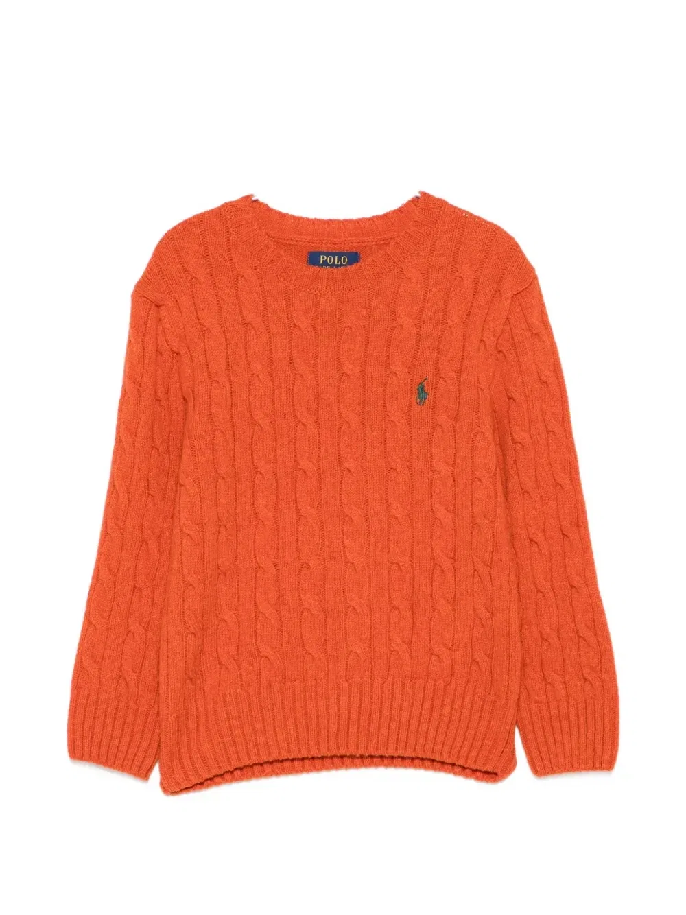 Свитер с вышитым логотипом Polo Ralph Lauren Kids, оранжевый