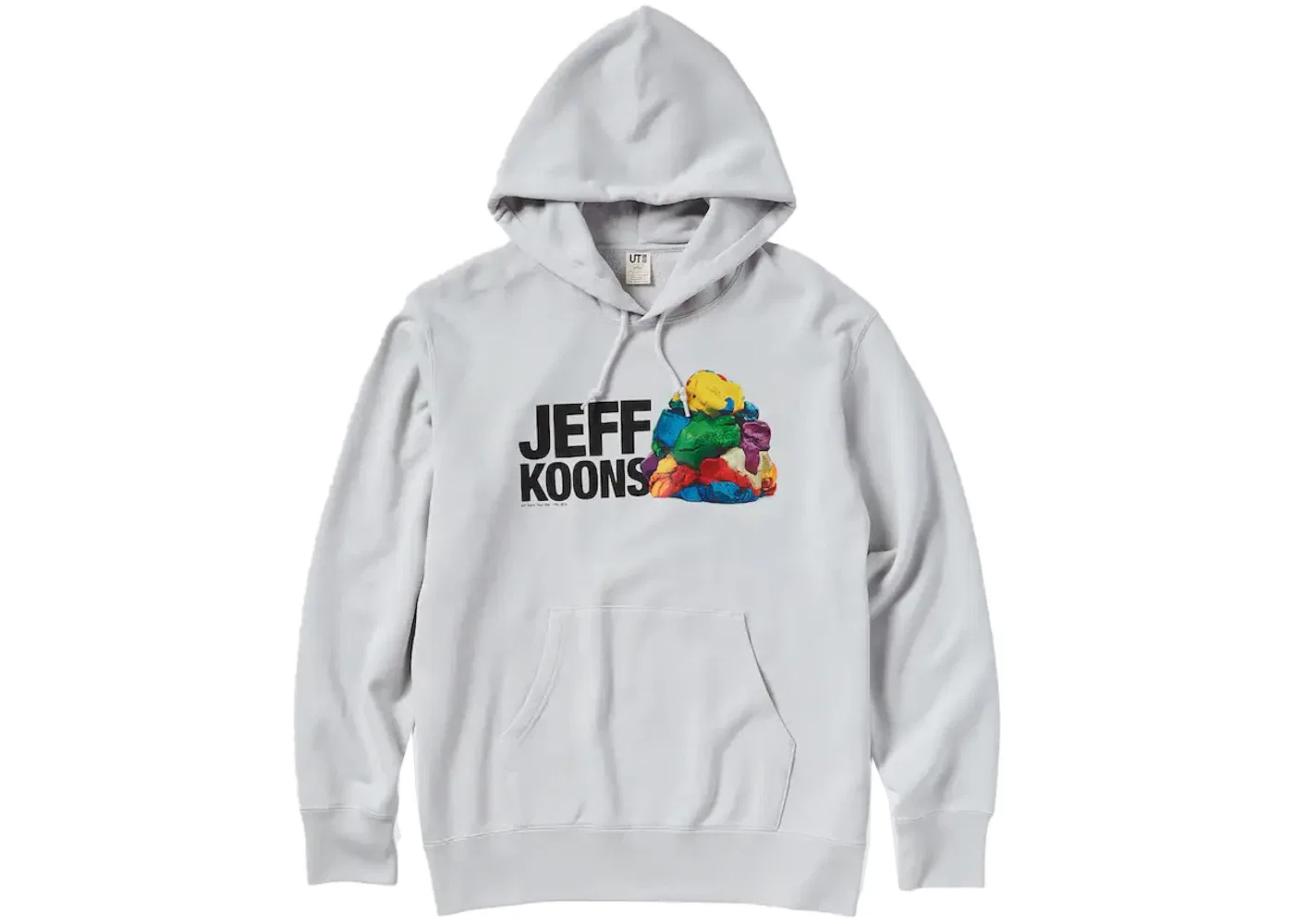 Мужской худи с принтом Jeff Koons UT Graphic Uniqlo, Light Gray