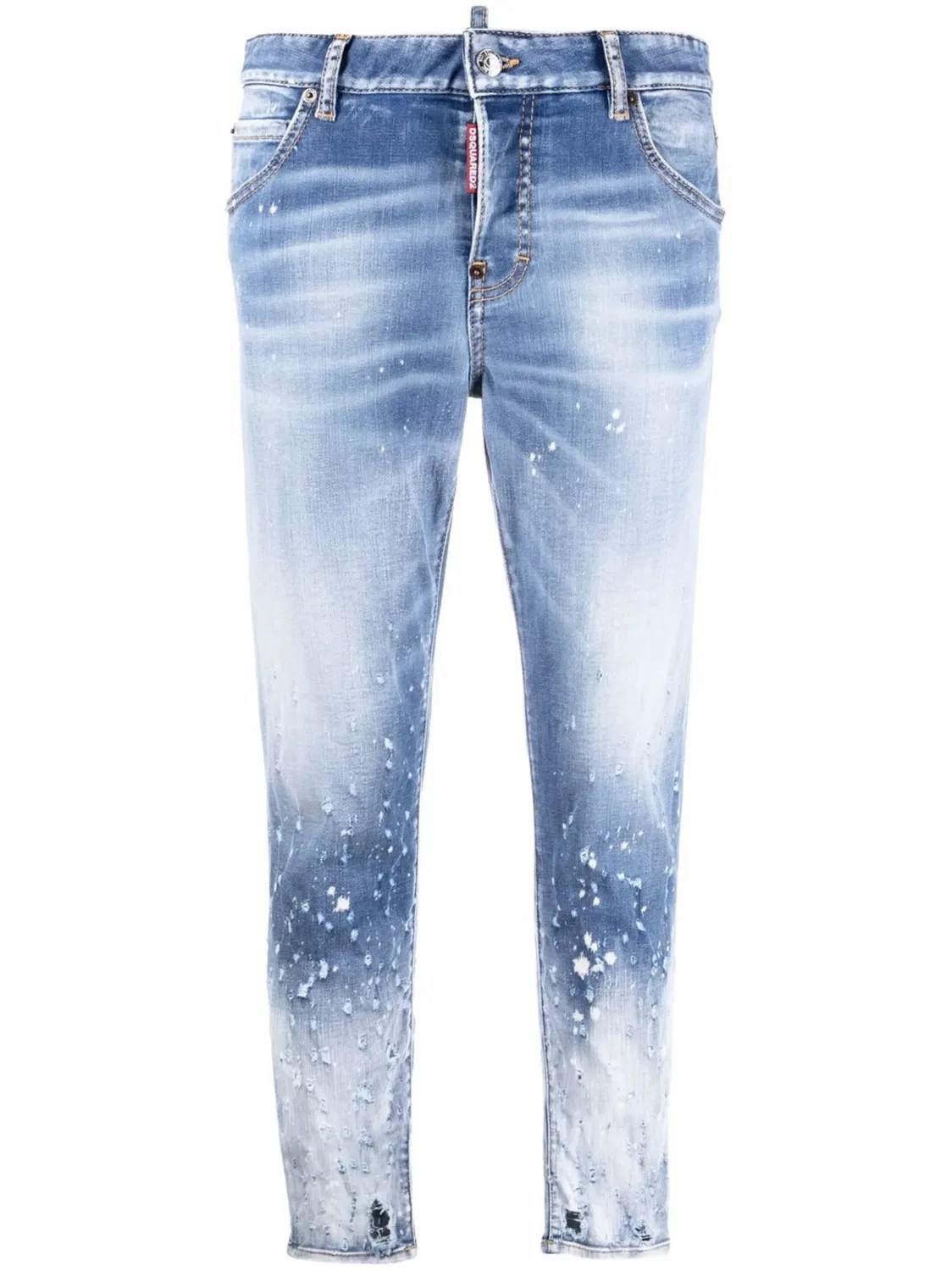 Кроссированные облегающие джинсы DSQUARED2, синий