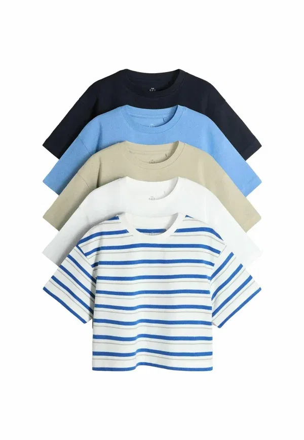 Футболка с принтом 5-pack Short Sleeve The Set, синий, белый, зеленый, полоска — фото 3