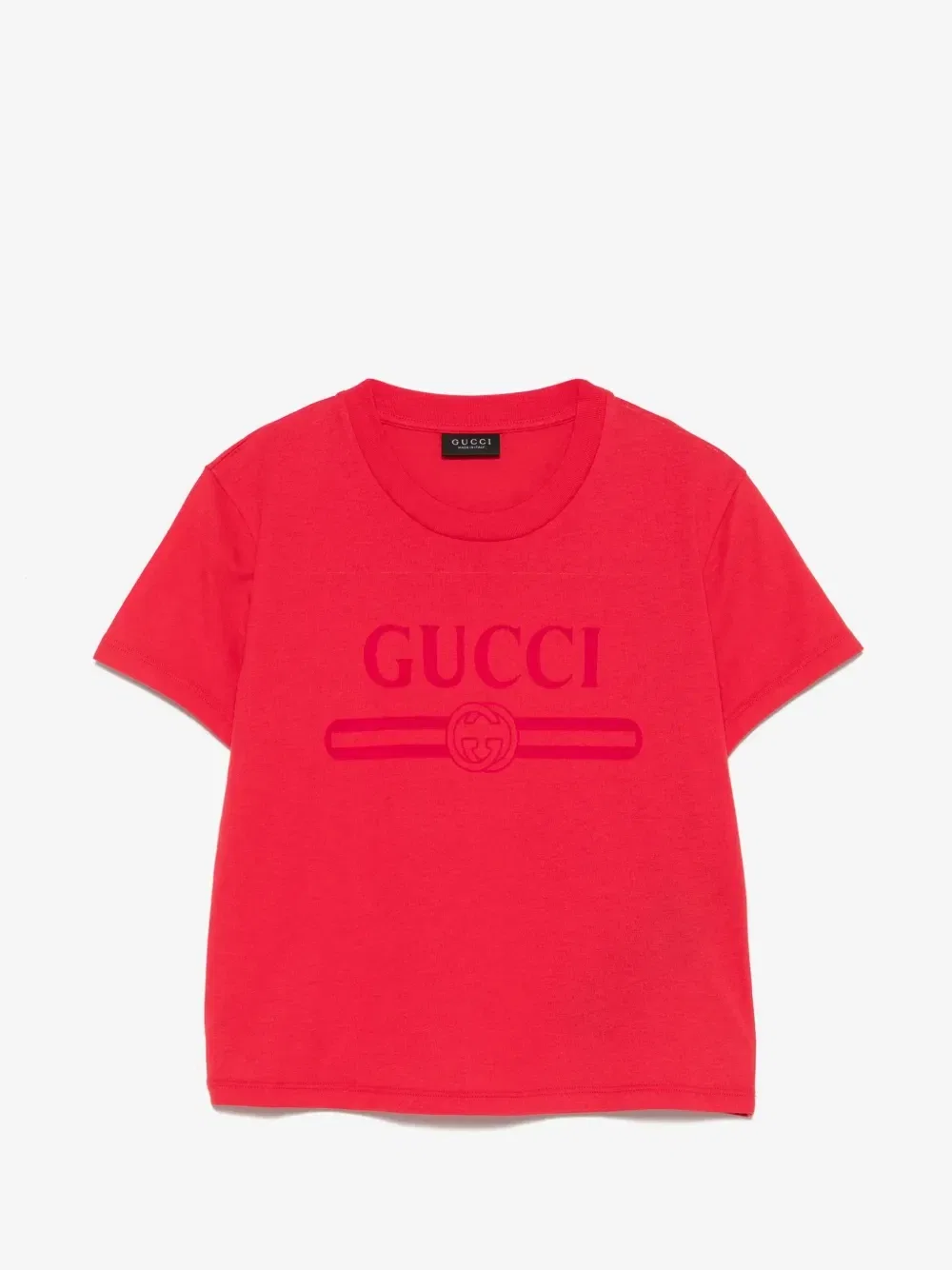 Укороченная футболка с логотипом GUCCI, красный