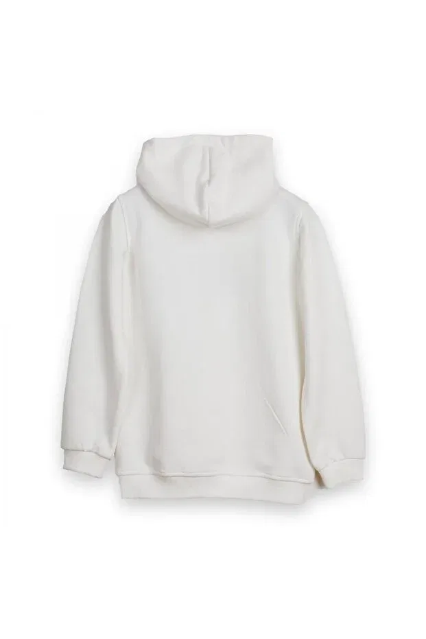 Детское худи для девочек с капюшоном mono hoodie jr white boy Bad Bear, C04 Off-White — фото 2