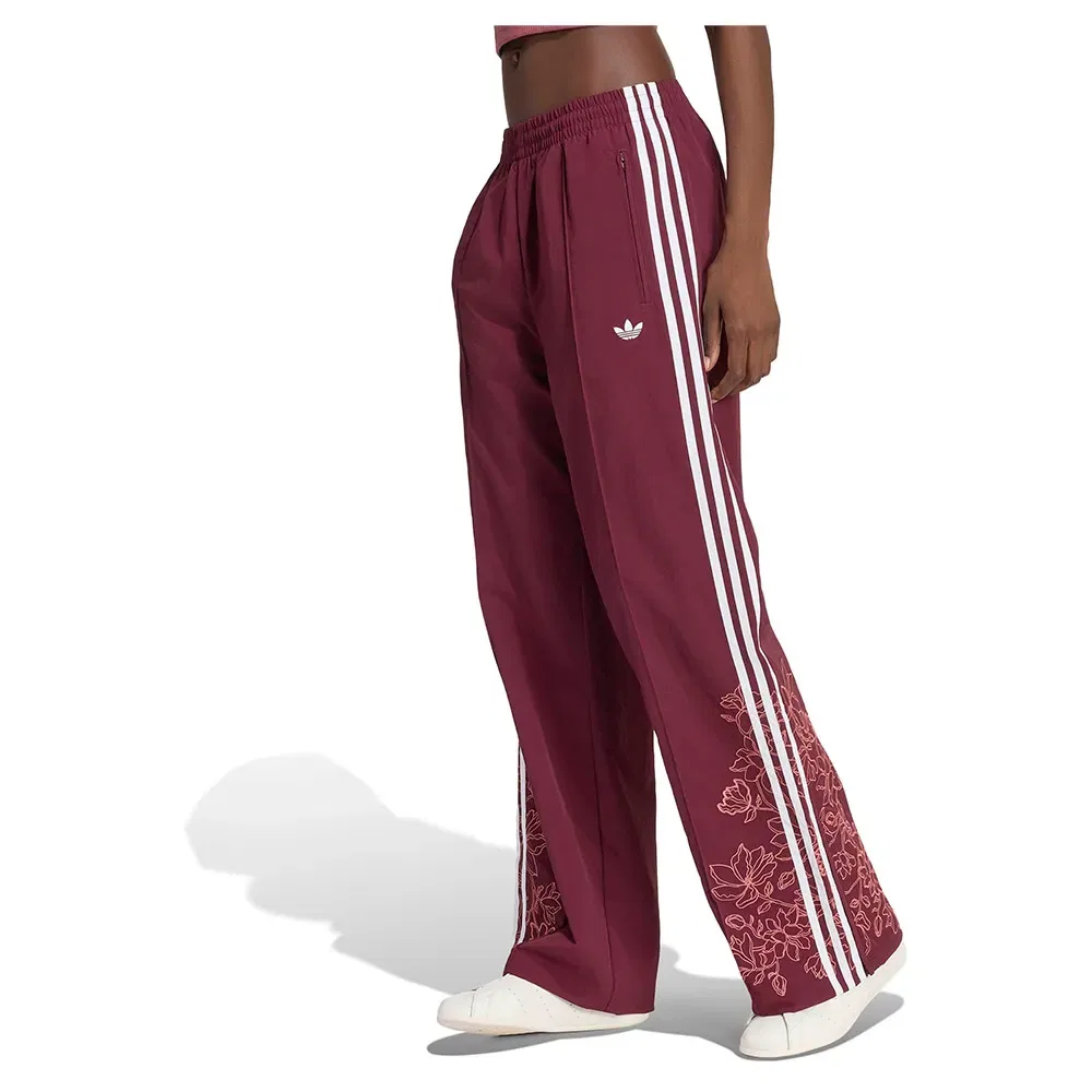 Женские спортивные брюки свободного кроя с флоральным принтом Floral GFX Firebird Adidas Originals, Red
