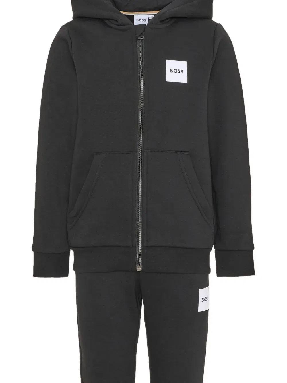 Спортивный костюм с нашивкой-логотипом BOSS Kidswear, черный — фото 3