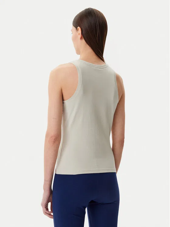 Топ slim fit Essentials Linear Adidas, бежевый — фото 3