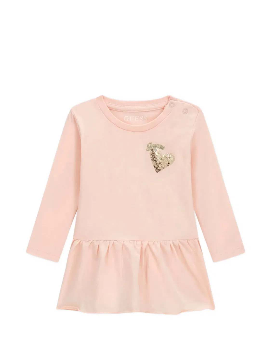 Комплект из футболки и брюк с пайетками Guess Kids, розовый — фото 2