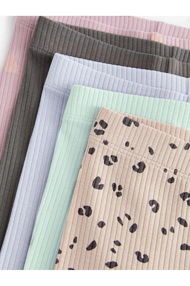 Детский комплект леггинсов для девочек ребристый Next Baby, Multicolor — фото 2