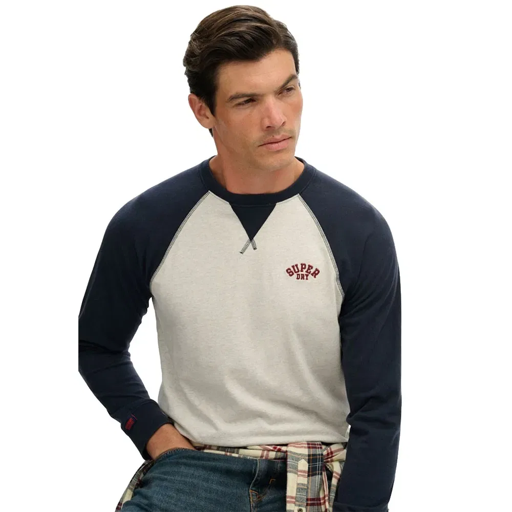 Футболка с длинным рукавом Vintage Athletic Baseball Superdry, бежевый — фото 4