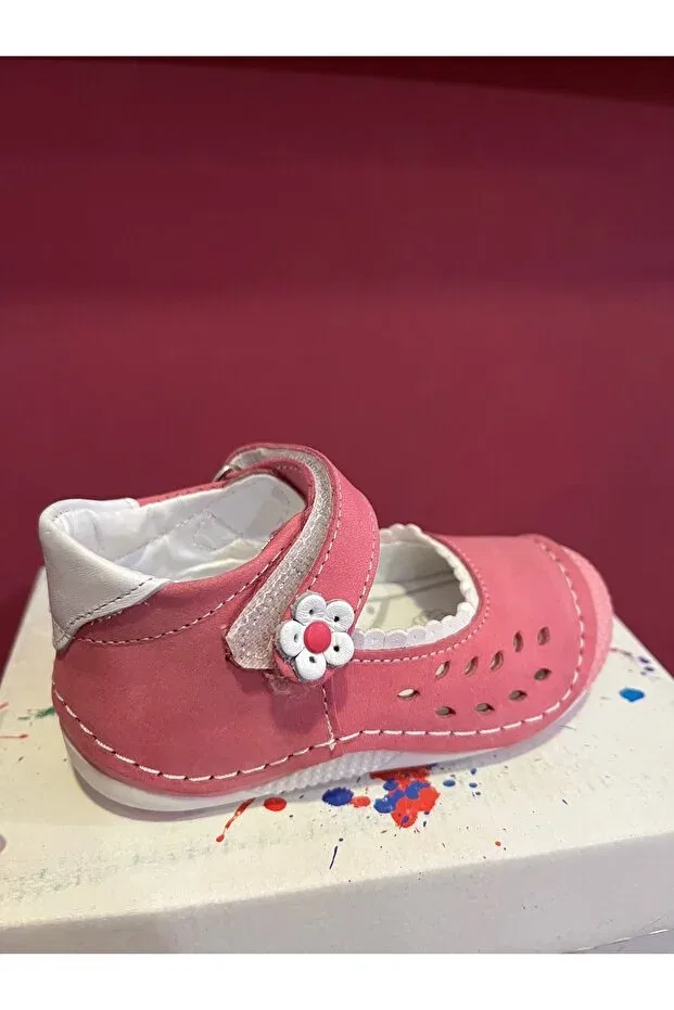 Детские туфли для девочек кожаные Sanbe first step shoes Bebek, Pink